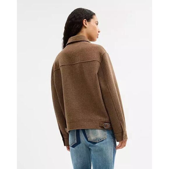 NWT Coach Women's Zip Front Wool Jacket Teddy Bear CAA10 Large - Picture 11 of 12